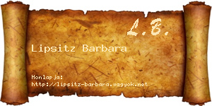 Lipsitz Barbara névjegykártya
